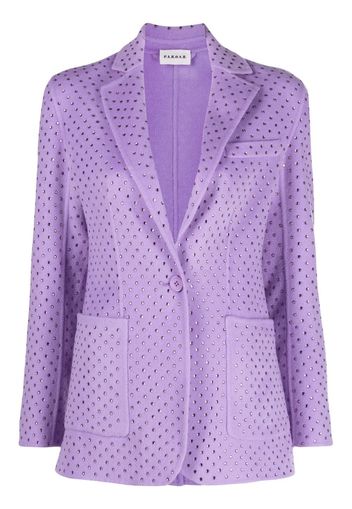 P.A.R.O.S.H. rhinestone-embellished wool blazer - Purple