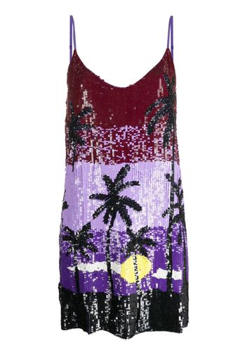 P.A.R.O.S.H. sequin-embellished mini dress - Purple