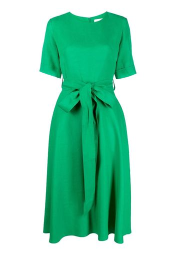 P.A.R.O.S.H. belted flared midi dress - Green