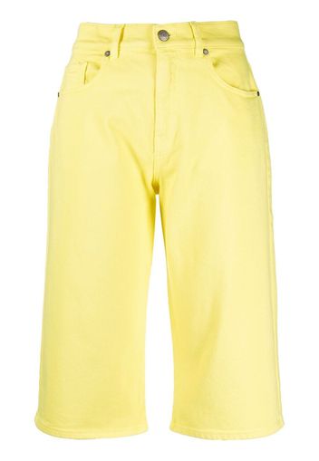 P.A.R.O.S.H. long-length denim shorts - Yellow