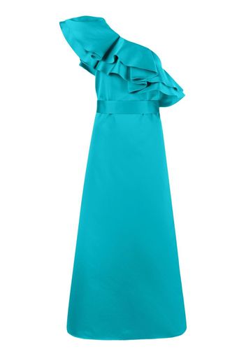 P.A.R.O.S.H. one-shoulder ruffle-detail dress - Blue