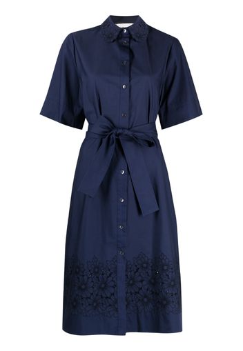 P.A.R.O.S.H. belted midi shirt dress - Blue