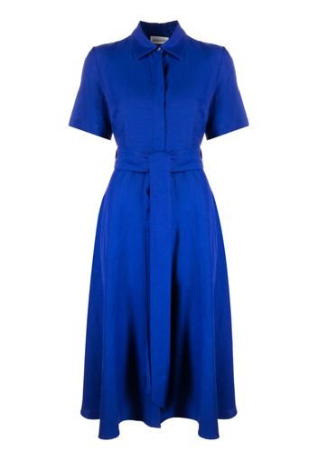 P.A.R.O.S.H. belted short-sleeve shirt dress - Blue