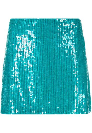 P.A.R.O.S.H. sequin-embellished skirt - Blue