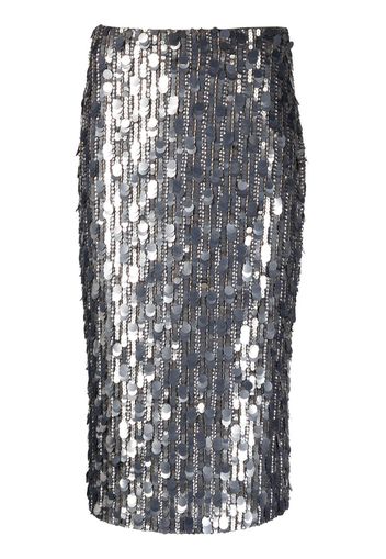 P.A.R.O.S.H. sequin-embellished pencil skirt - Grey