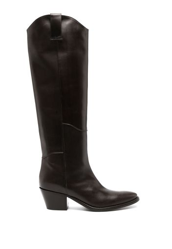 P.A.R.O.S.H. 65mm knee-high leather boots - Brown