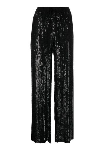 P.A.R.O.S.H. sequin-embellished straight-leg trousers - Black