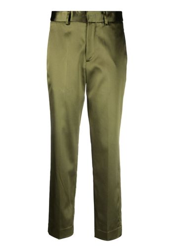 P.A.R.O.S.H. tapered satin trousers - Green