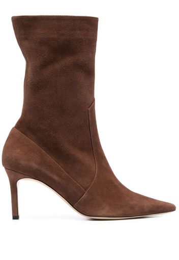 P.A.R.O.S.H. Stivale 80mm suede ankle boots - Brown
