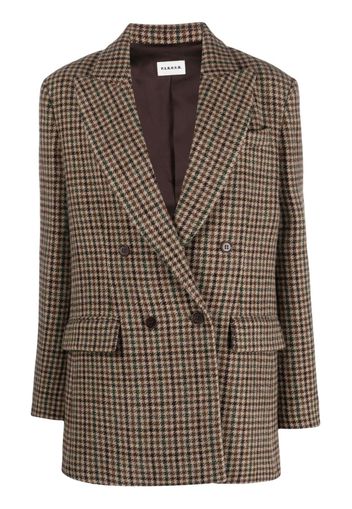 P.A.R.O.S.H. houndstooth-pattern double-breasted blazer - Neutrals