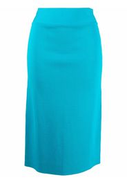 P.A.R.O.S.H. Roma knitted pencil skirt - Blue