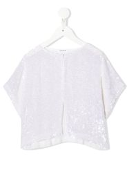 P.A.R.O.S.H. sequin-embellished wide-sleeve jacket - White