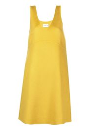 P.A.R.O.S.H. V-neck sleeveless wool dress - Yellow