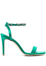 P.A.R.O.S.H. 110mm crystal ankle-strap sandals - Green