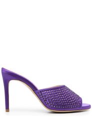 P.A.R.O.S.H. 105mm crystal-embellished mules - Purple