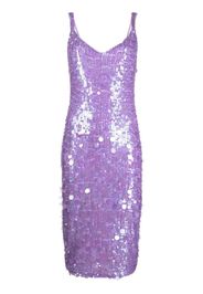 P.A.R.O.S.H. sequin-embellished midi dress - Purple