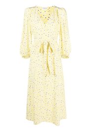 P.A.R.O.S.H. floral-print silk wrap dress - Yellow