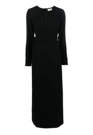 P.A.R.O.S.H. V-neck belted maxi dress - Black