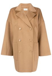 P.A.R.O.S.H. double-breasted cashmere coat - Brown
