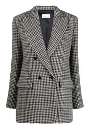 P.A.R.O.S.H. check-pattern wool blazer - Blue