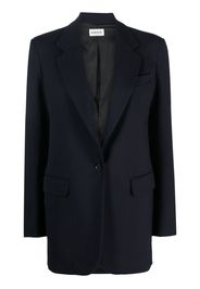 P.A.R.O.S.H. single-breasted wool-blend blazer - Blue