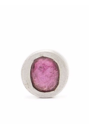 Parts of Four ruby stud earring - Grey