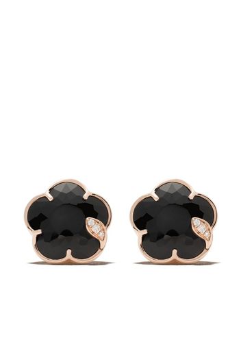 18kt rose gold Petit Joli onyx and diamond studs