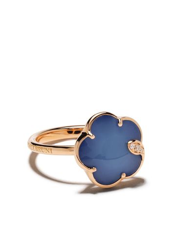 18kt rose gold Petit Jolie agate, lapis lazuli and diamond ring