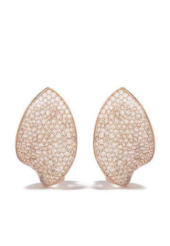 18kt rose gold Giardini Segreti champagne diamond studs