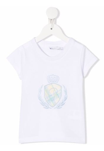 Patachou embroidered-logo cotton T-shirt - White