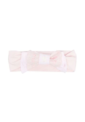 Patachou broderie-anglaise bow headband - Pink