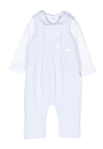 Patachou layered cotton romper - Blue