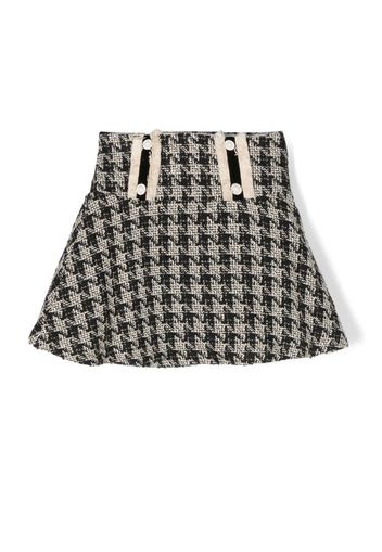 Patachou houndstooth tweed mini skirt - Black