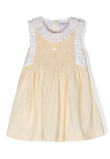 Patachou seersucker-texture sleeveless dress - Yellow