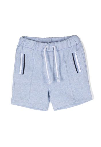 Patachou stripe-detail drawstring shorts - Blue