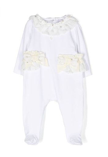 Patachou ruffle detail pyjamas - White