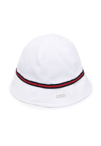 Patachou striped trim piqué sun hat - White