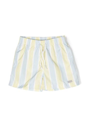 Patachou stripe-print swim shorts - Blue