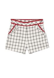 Patachou checked flannel shorts - Neutrals