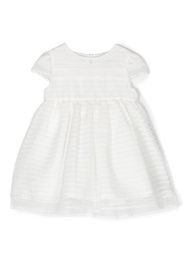 Patachou panelled short-sleeved dress - White