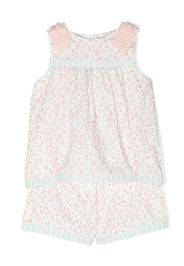 Patachou floral-print cotton short set - White