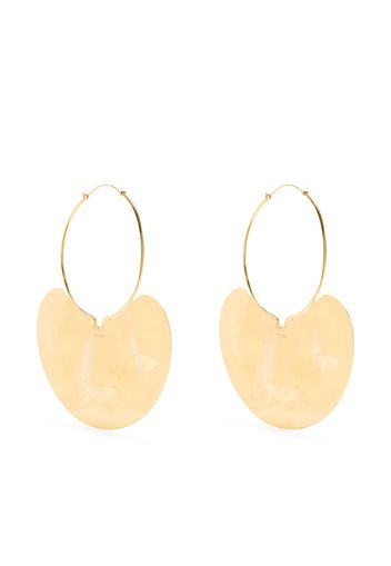 Patou large hammered hoop earrings - Gold