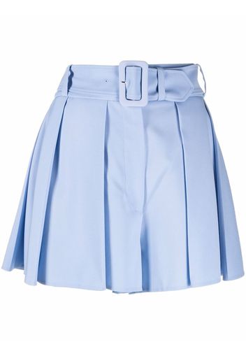 Patou pleated belted shorts - Blue