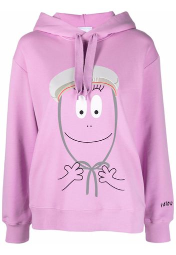 Patou graphic-print cotton hoodie - Pink