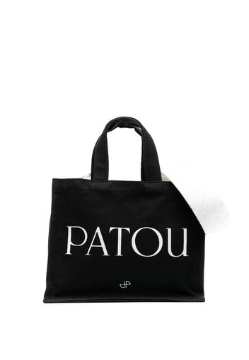 Patou logo-print small tote bag - Black