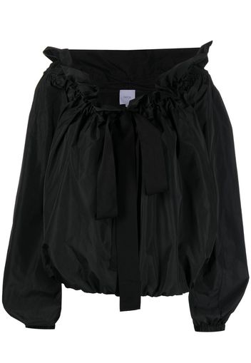 Patou ruffled high-neck blouse - Black