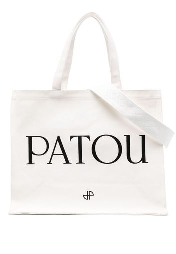 Patou Patou logo print tote bag - Neutrals