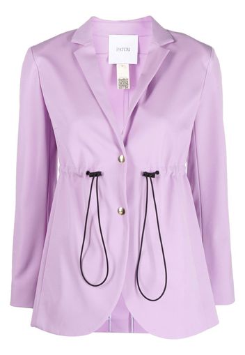 Patou Drawstring single-breasted blazer - Purple