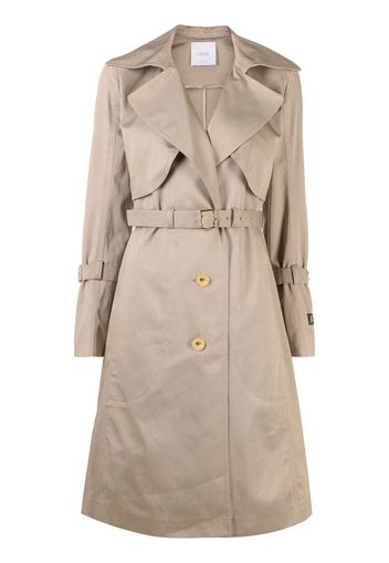 Patou knee-length cotton trench coat - Neutrals