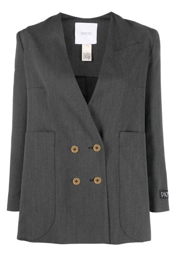 Patou double-breasted button-fastening jacket - Grey